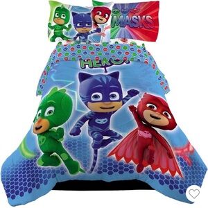 Kids PJ MASKS Full size Bedding Set - Blue and Red